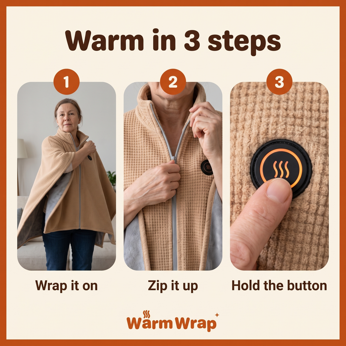 Warm in 3 steps